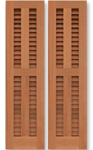 Indoor Shutters in Bermuda Style Cedar