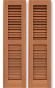 Unfinished Wood Shutters Availible in Many Styles, All Hardwood