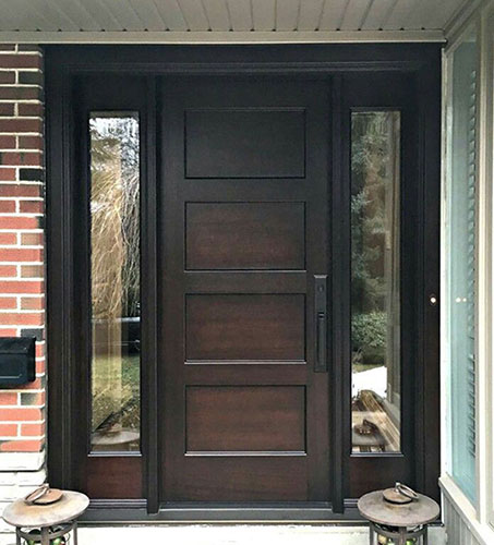 Wooden Flat Panel Front Door
