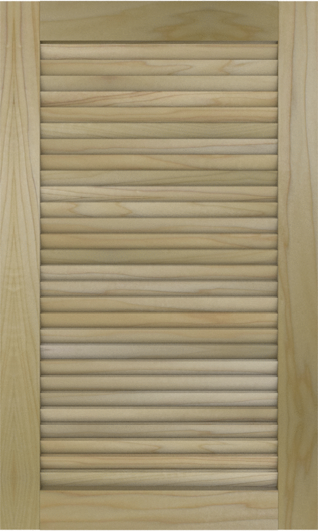 Custom Louvered Wood Cabinet Doors