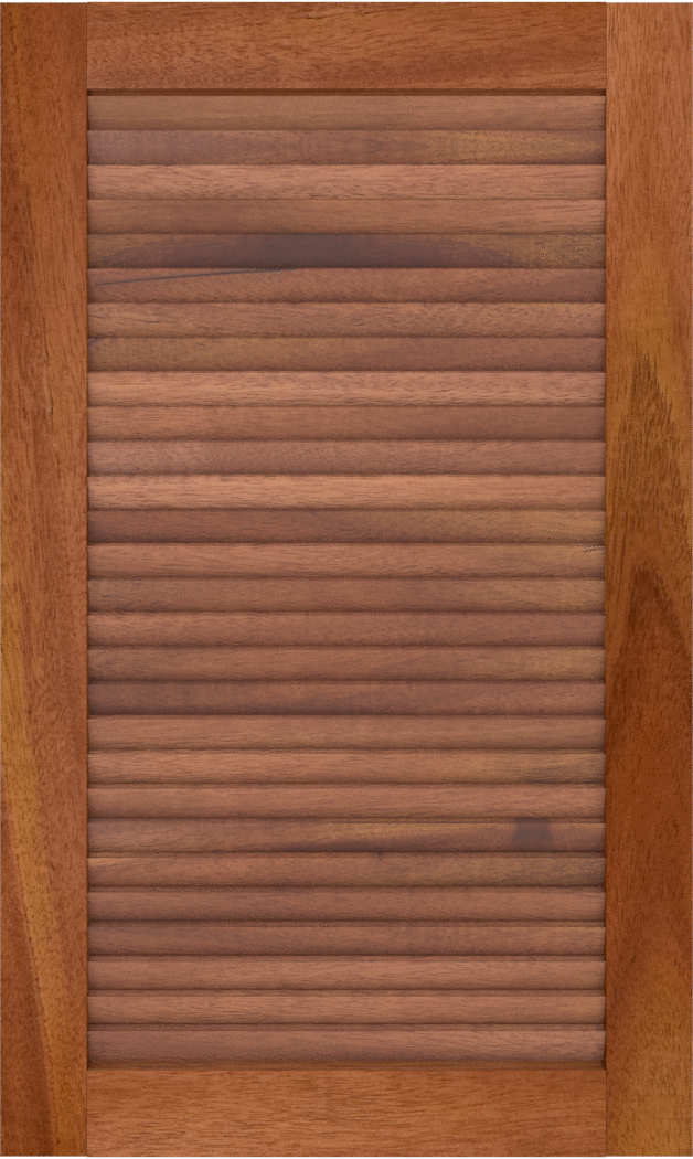 Louvered Spanish Cedar Cabinet Doors, Unfinished Solid Wood Cabinet Doors