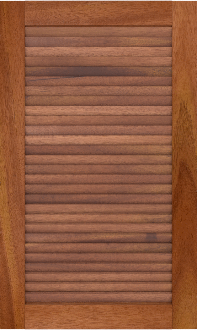 Louvered Spanish Cedar Cabinet Doors