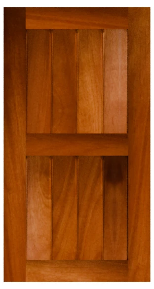 VGroove raised panel cabinet door rendered in mahogany