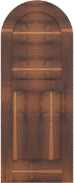 Arched   Crest  Walnut  Doors