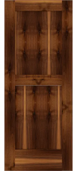 Elegant Custom Flat Panel walnut Doors | Estate Millwork Product Image