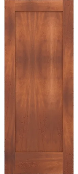 Austin flat panel door rendered in mahogany