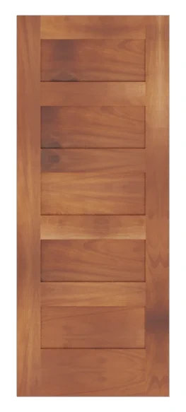 Monticello flat panel door rendered in mahogany