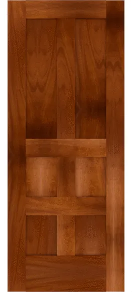 Quincy flat panel door rendered in mahogany