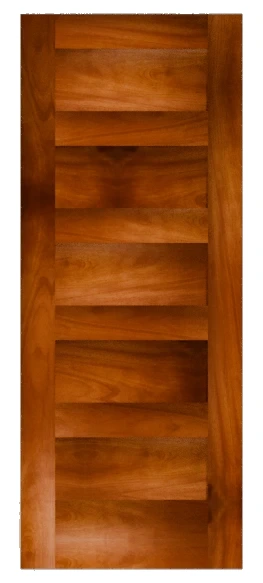 Shaker flat panel door rendered in mahogany