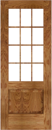 French   Antoinette  White Oak  Doors