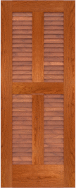 Louvered   Biscane  Cherry  Doors