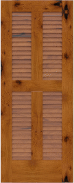 Louvered   Biscane  Knotty Alder  Doors