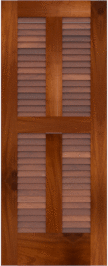 Louvered   Biscane  Mahogany  Doors
