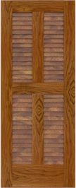 Louvered   Biscane  Red Oak  Doors