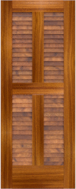 Louvered   Biscane  Teak  Doors