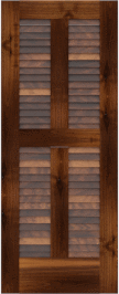 Louvered   Biscane  Walnut  Doors