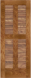 Louvered   Biscane  White Oak  Doors