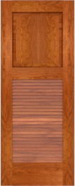 Louvered   Havana  Cherry  Doors