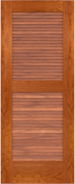 Louvered   Key  West  Cherry  Doors