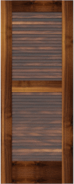 Louvered   Key  West  Walnut  Doors