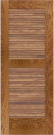 Louvered   Key  West  White Oak  Doors