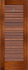 Louvered   Nassau  Mahogany  Doors