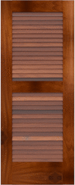 Louvered   St  John  Mahogany  Doors