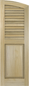 Arched   Crest  Poplar  Shutters
