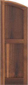 Arched   Grace  Walnut  Shutters