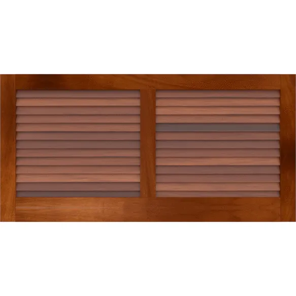 Island Breeze bahama shutter rendered in mahogany