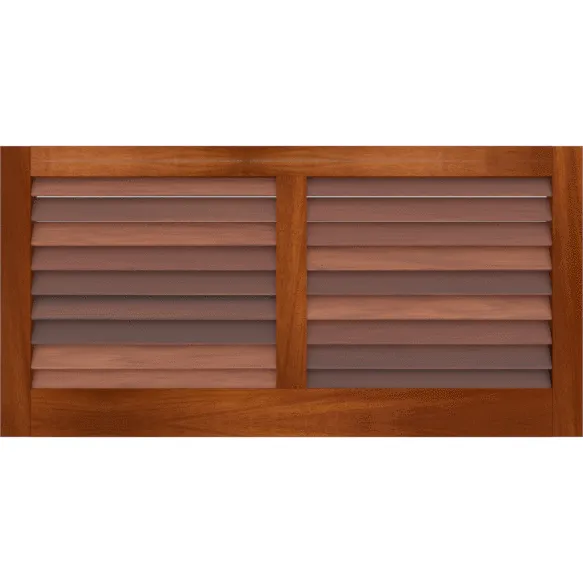 Saint George bahama shutter rendered in mahogany