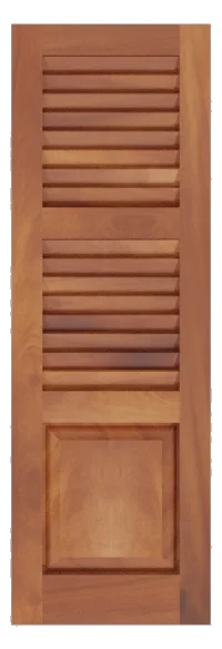 Sawgrass combination shutter rendered in mahogany