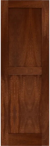 Custom Sapele Flat Panel Shutters | Estate Millwork Product Image