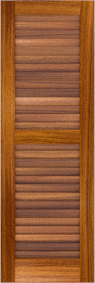 Louvered   Asheville  Teak  Shutters