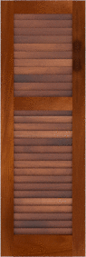 Louvered   Low  Country  Mahogany  Shutters