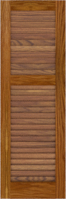 Louvered   Low  Country  Red Oak  Shutters