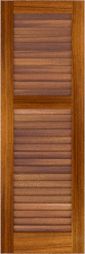 Louvered   Low  Country  Teak  Shutters