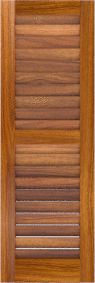 Louvered   Savannah  Teak  Shutters