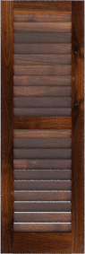 Louvered   Savannah  Walnut  Shutters