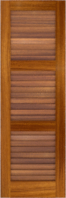 Louvered   Vicksburg  Teak  Shutters