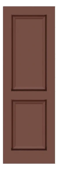 Hatteras raised panel shutter rendered in mahogany