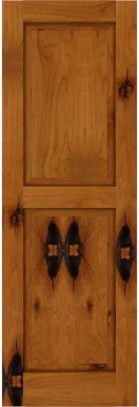 Premium Knotty Alder Custom knottyalder Raised Panel Shutters | Estate Millwork Product Image