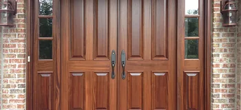 Custom sapele mahogany entry doors