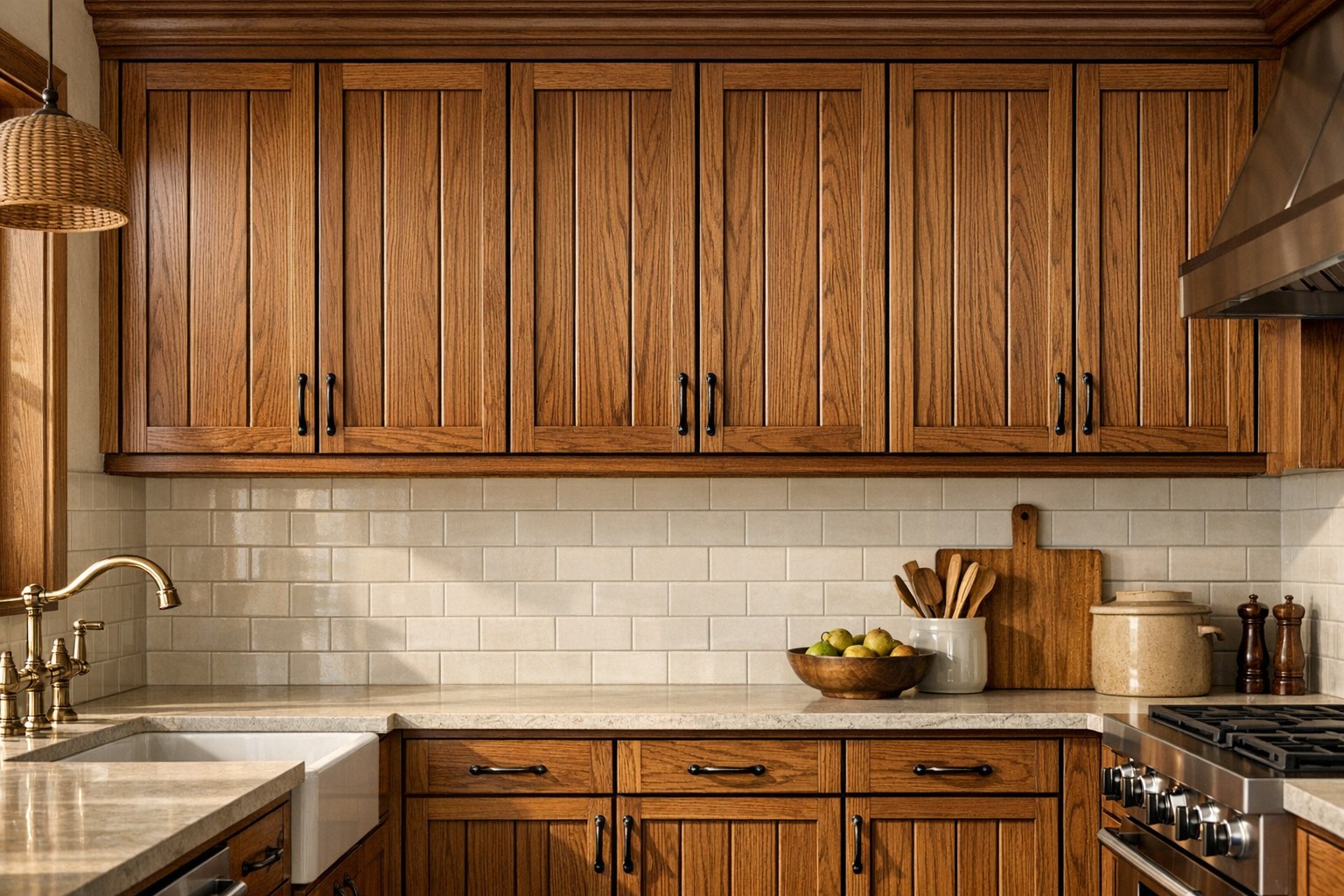 Solid White Oak board drawer fronts, custom handcrafted by Estate Millwork