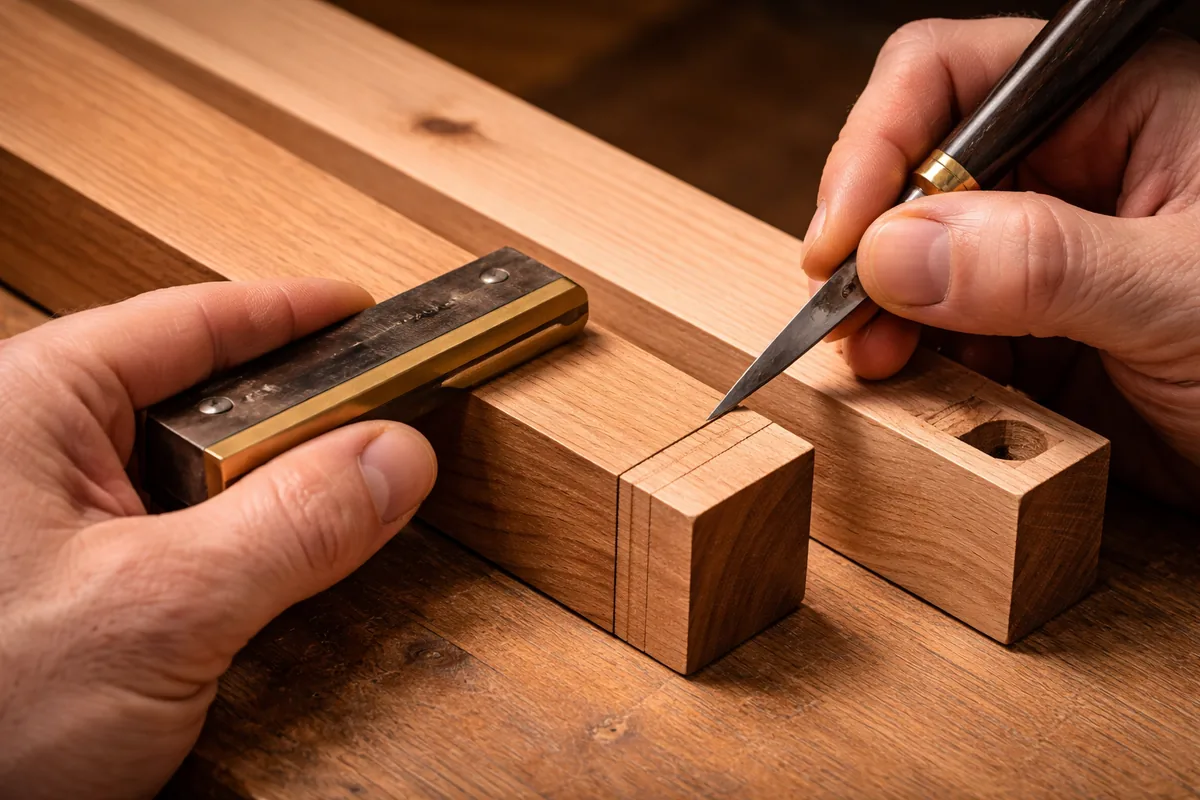 Estate Millwork craftsman — Assembling a flat-panel cherry cabinet door