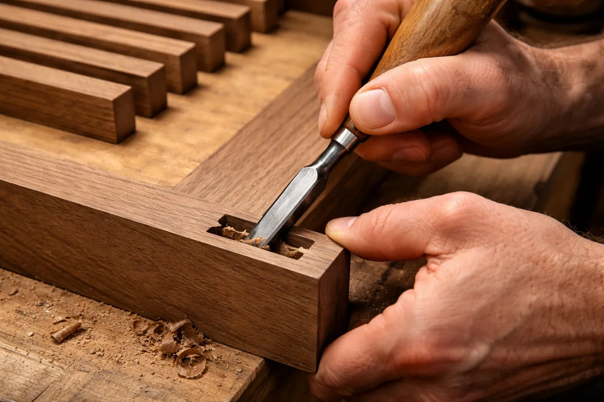 Estate Millwork craftsman — Fitting a louvered walnut cabinet door
