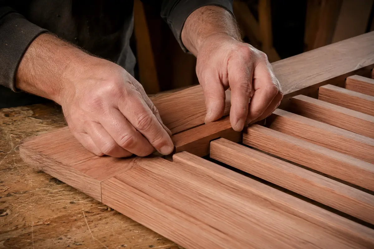 Estate Millwork craftsman — Fitting a louvered Spanish cedar door