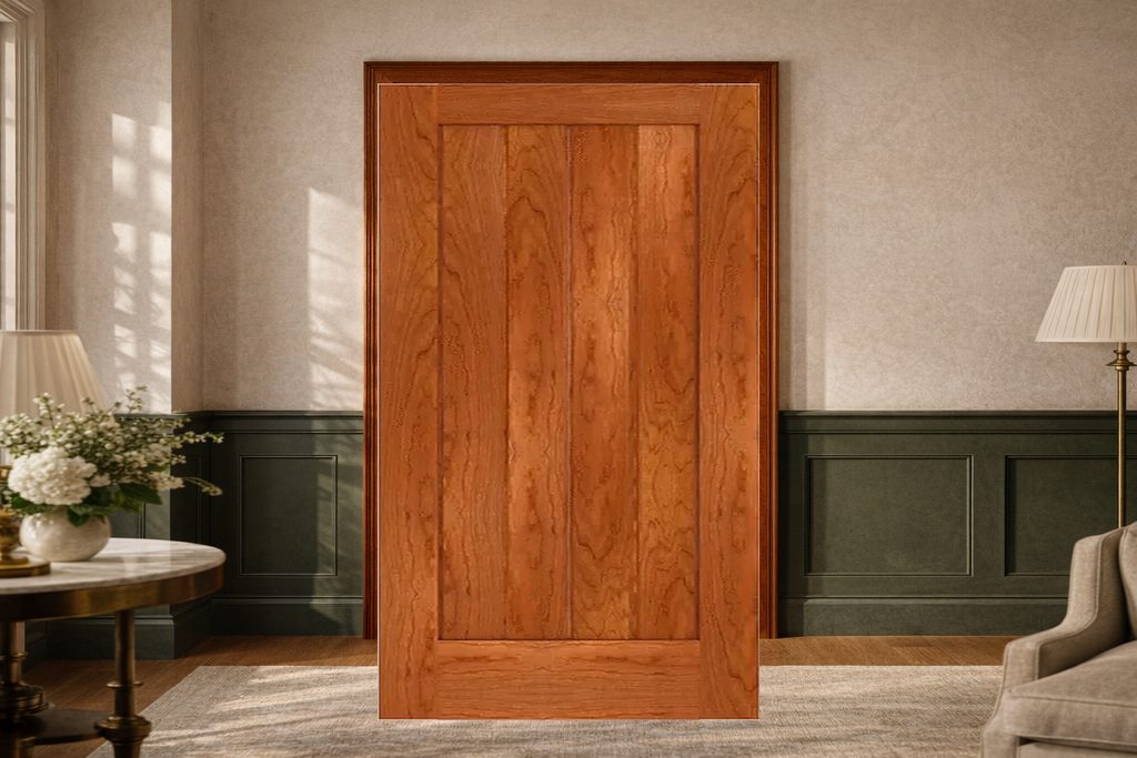 Solid Cherry custom doors, custom handcrafted by Estate Millwork