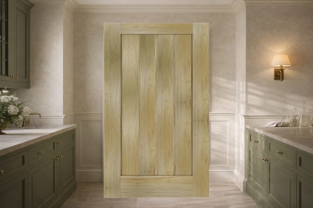 Solid Poplar custom doors, custom handcrafted by Estate Millwork