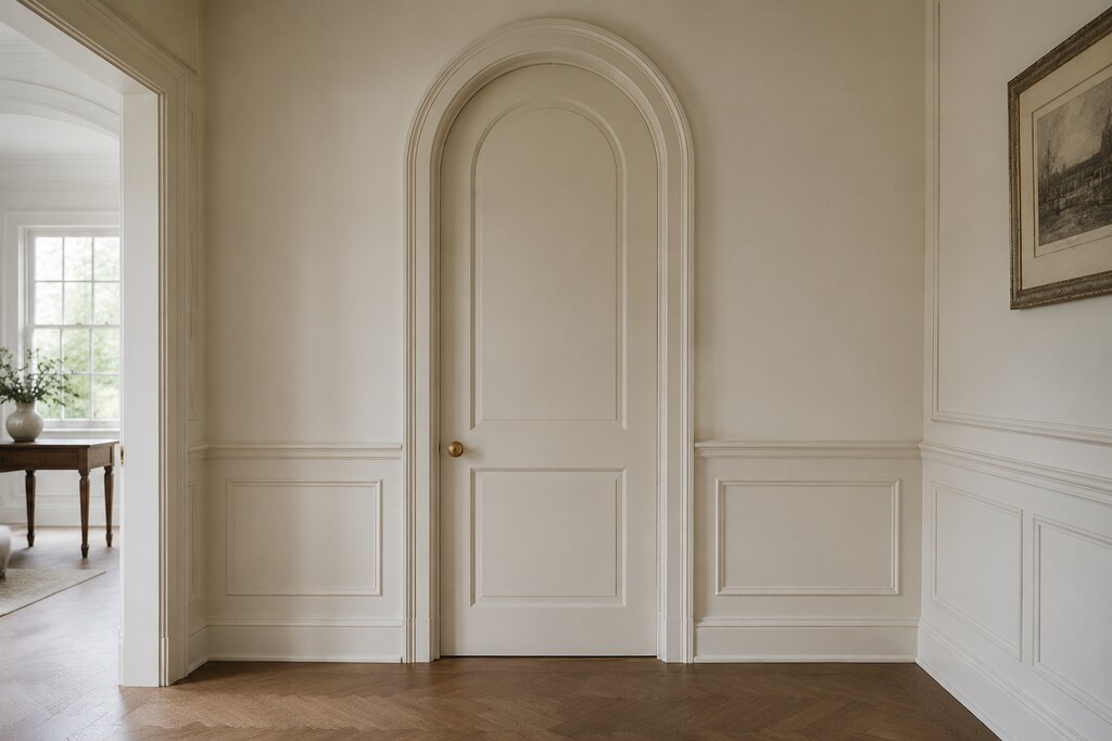 Solid Poplar arched doors, custom handcrafted by Estate Millwork